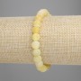 Bransoletka z żółtego mroźnego agatu – gładka kulka, średnica 8 mm, długość 18 cm, elastyczna