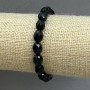 Bransoletka z agatu (sztuczny) z czeskiego szkła fasetowanego w kształcie ziaren, średnica 9,5×8 mm, długość 18 cm, elastyczna