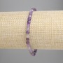 Bransoletka z ametystu facetowanego w formie kostek, średnica 4x4 mm +/-, długość 18 cm +/- na elastycznej gumce