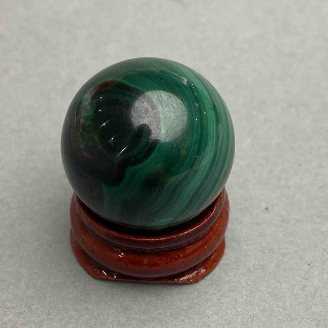 Kulka pamiątkowa z malachitu, średnica 25 mm ± waga 33 g