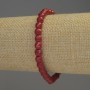 Bransoletka z koralu – fasetowane kule 6 mm, długość 18 cm, na elastycznej gumce