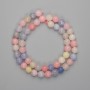 Koraliki morganitu fasetowane kuleczki, średnica 8 mm, długość 38 cm, na nici