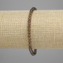 Bransoletka z topazu dymnego, fasetowane kule 4 mm, elastyczna, długość 18 cm