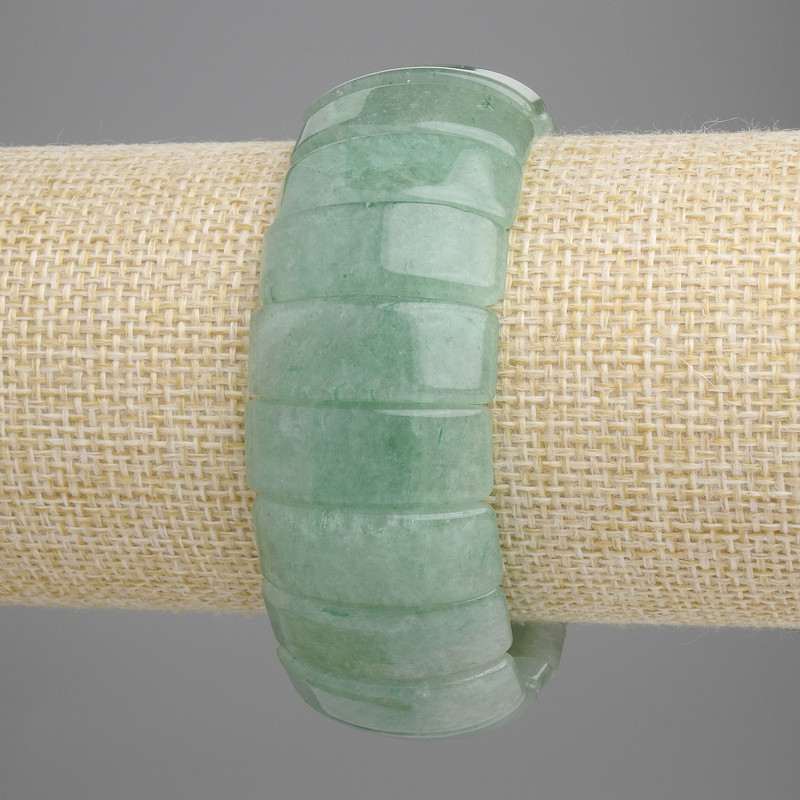 Bransoletka z nefrytu, ogniwa 25×10 mm, długość 18 cm, elastyczna