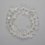 Koraliki z kryształu górskiego, nieobrobione kamienie 8–12×7–8 mm, koraliki 5 mm ±, koraliki 3 mm ±, długość 38 cm
