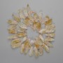 Koraliki cytrynowe z nieobrobionych kamieni 20-23×7-9 mm ±, koraliki drobne 3 mm ±, długość 40 cm+
