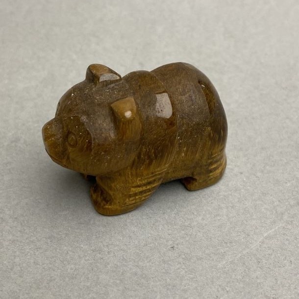 Figurka pamiątkowa Panda z tygrysiego oka 40×25×22 mm+