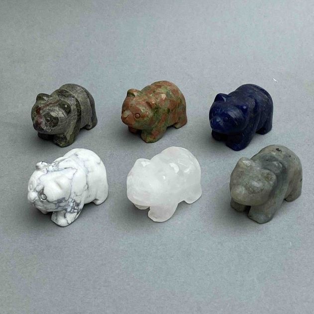 Figurka pamiątkowa panda z asortymentu kamieni 40×25×22 mm+