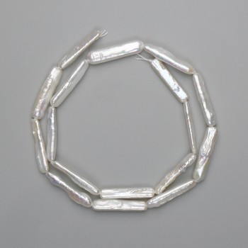 Barokowe perły na nitce z odcieniem benzynowym 23-25×5, 5-6 mm, długość ok. 38 cm