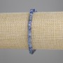 Bransoletka z szlifowanego kianitu, kostka 4×4 mm, długość 18 cm, na gumce