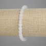 Bransoletka z białego kwarcu, fasetowane kuleczki o średnicy 6 mm, długość 18 cm, na elastycznej gumce