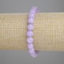 Bransoletka z kunzytu, gładkie kulki, średnica 8 mm, długość 18 cm, na elastycznej gumce