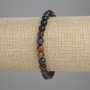 Bransoletka z byczego oka, tygrysiego oka i sokolego oka – gładkie kulki, średnica około 6 mm, długość około 18 cm, stretch