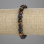 Bransoletka z byczego oka, tygrzego oka i sokolego oka – gładkie kule, średnica ok. 8 mm, długość ok. 18 cm, elastyczny sznurek