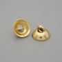 Cena za 1 szt. Końcówka-czapeczka do koralika, kolor metalu: złoty, średnica 8×1 mm, otwór 1,8 mm+