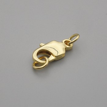 Cena za 1 szt. Zapięcie karabinkowe, średnica 12,5×5 mm ± kolor metalu złoty