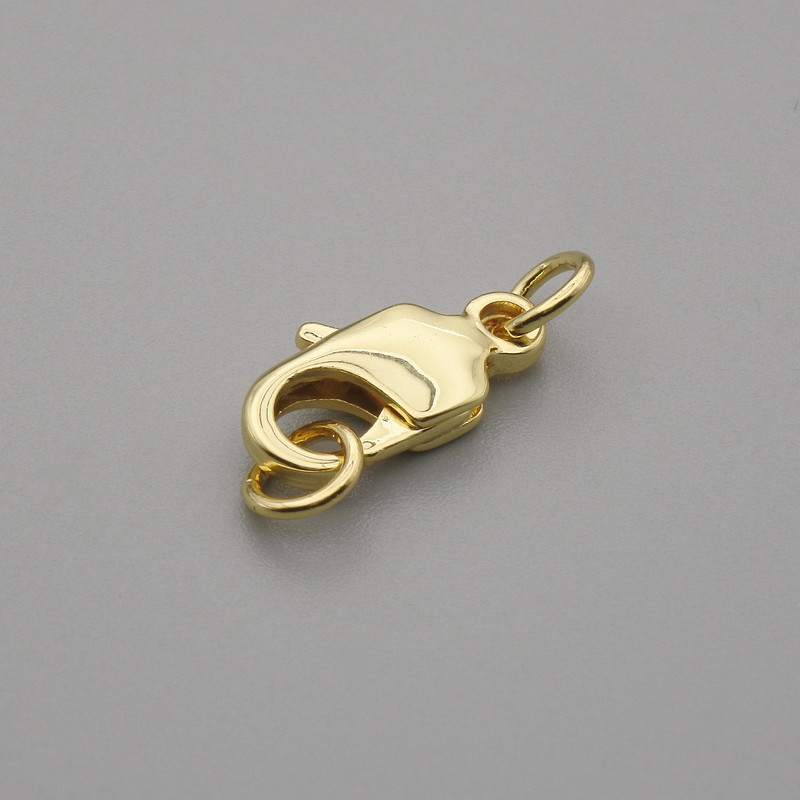 Cena za 1 szt. Zapięcie karabinkowe, średnica 12,5×5 mm ± kolor metalu złoty