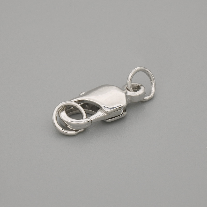 Cena za 1 szt. Zapięcie karabińskie, średnica 16×7 mm, kolor metalu: srebrny