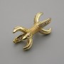 Koralik-wkładka z kryształami, kolor metalu złoty, średnica 20×12 mm ±, otwór 1,7 mm ±, za 1 szt.