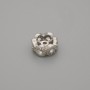Koralik-wkładka srebrzysta, kolor metalu: srebro, średnica 8×4 mm ± otwór 1,1 mm ±, za 1 szt.
