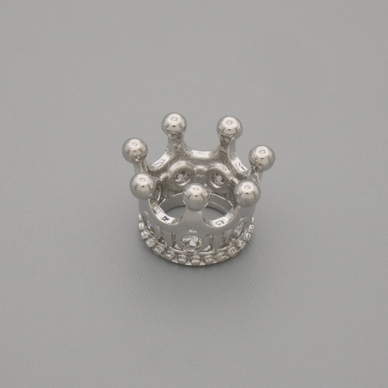 Koralik Pandora Korona 8×7 mm, średnica 6 mm, za 1 szt.