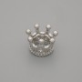 Koralik Pandora Korona 8×7 mm, średnica 6 mm, za 1 szt.