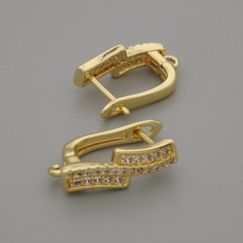 Sztyfty do kolczyków z metalem złotym, 16×3,5 mm – para