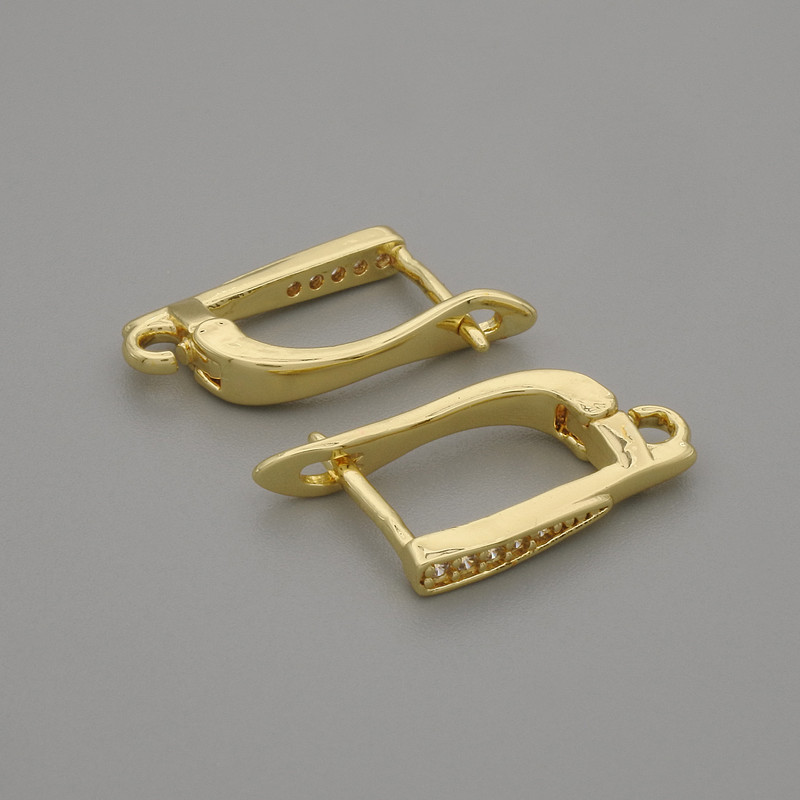 Bigle do kolczyków metal złocisty, 16×1,5 mm – para