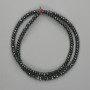 Koraliki hematitu fasetowane w kształcie rondeli 4×2 mm, długość 38 cm