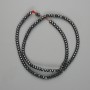 Koraliki hematytu fasetowane w kształcie rondeli 4×2,5 mm, długość około 40 cm