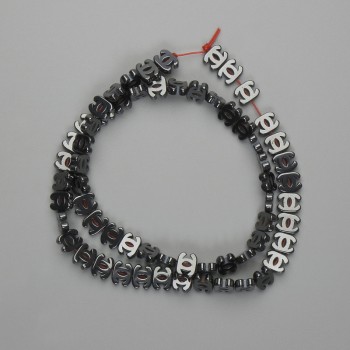 Koraliki hematytu Chanel 8×6 mm+-, długość 40 cm+