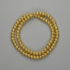 Koraliki z lawy z złotą metaliczną powłoką, porowaty rondel 6×4,5 mm, długość 38 cm ±