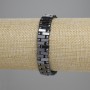 Bransoletka z hematytu 11×3 mm +- kuleczki 3 mm +-, długość 18 cm +- na elastycznej gumce
