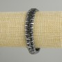 Bransoletka z hematytu 11×3 mm +- kuleczki 3 mm +-, długość 18 cm +- na elastycznej gumce