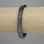 Bransoletka hematyt rondel półkolisty 8,5×3,5 mm ±, długość 18 cm ±, na elastycznej gumce