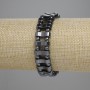 Bransoletka hematytowa, łańcuszkowa, ogniwa 4×14 mm, kuleczka 4 mm, długość 18 cm, elastyczna