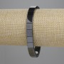 Bransoletka hematit z kwadratowymi ogniwami 8×8 mm, długość 18 cm, elastyczna