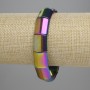Bransoletka z hematitu tęczowego, ogniwo 15×13 mm, długość 18 cm, elastyczna