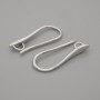 Sztyfty do kolczyków, biało-srebrny metal, 20×2 mm+, para