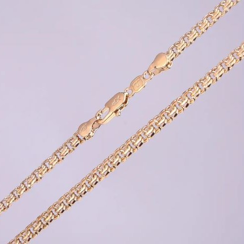 Łańcuszek Xuping z splotem pancerznym, grubość 5 mm, długość 49–51 cm, pozłacenie 18k