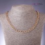 Łańcuszek Xuping1, wygięty splot romboidalny, grubość 7 mm, długość 51 cm, pozłacany 18K