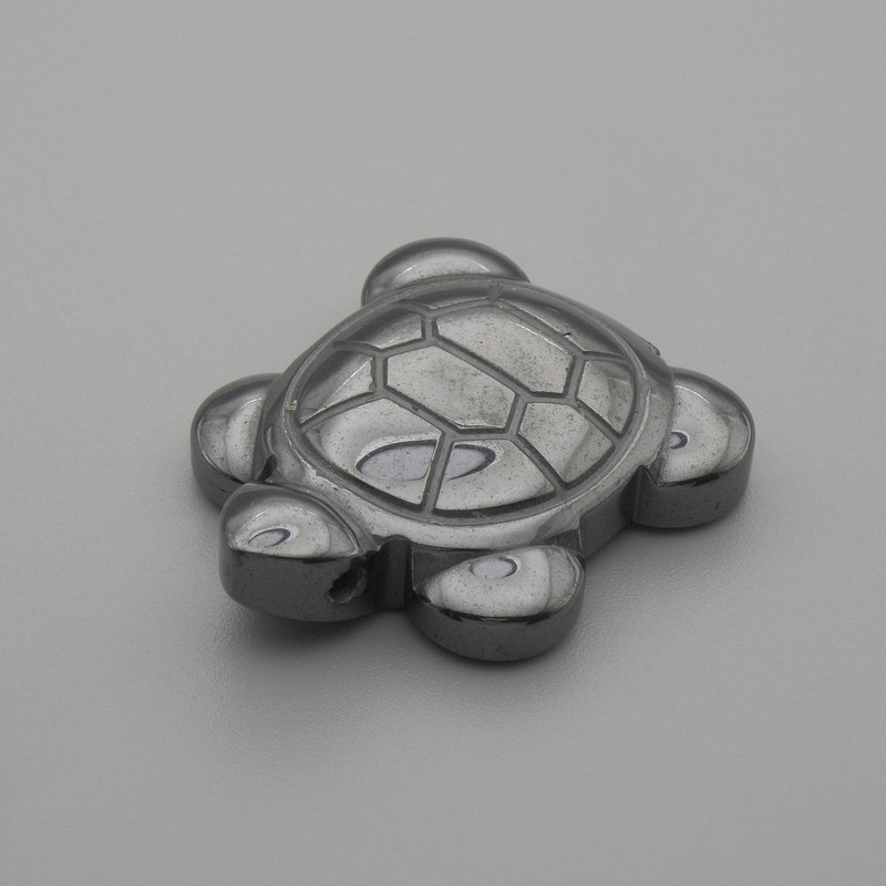 Pamiątkowa statuetka żółwia z hematytu 28×22 mm+
