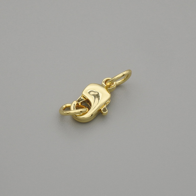 Zapięcie karabińczyk 12×5 mm ± złoty metal