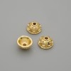 Za 1 szt. Kapturek do koralików w kolorze złotym, średnica 4,5×1 mm, otwór 1,3 mm±