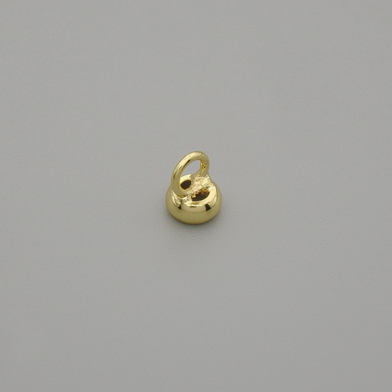 Kapturek zakończeniowy do koralików, kolor złoty, średnica 4,5×1 mm, otwór 2,5 mm+