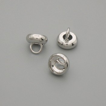 Cena za 1 szt. Końcówka-kapturek do koralików, kolor metalu: srebrny, 7×1 mm, otwór około 3 mm