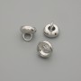 Końcówka kapeluszykowa do koralików, kolor metalu: srebrny, średnica 7×1 mm, otwór 3 mm