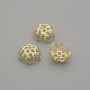 Czapeczki do koralików, kolor złoty, średnica 8 mm ±, otwór 0,7 mm ±, opakowanie 10 szt.