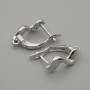 Bigle do kolczyków z metalu w kolorze srebrnym 17×6 mm ± para