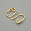 Złocone zapięcia do kolczyków z metalu w kolorze złota 14×2 mm – para